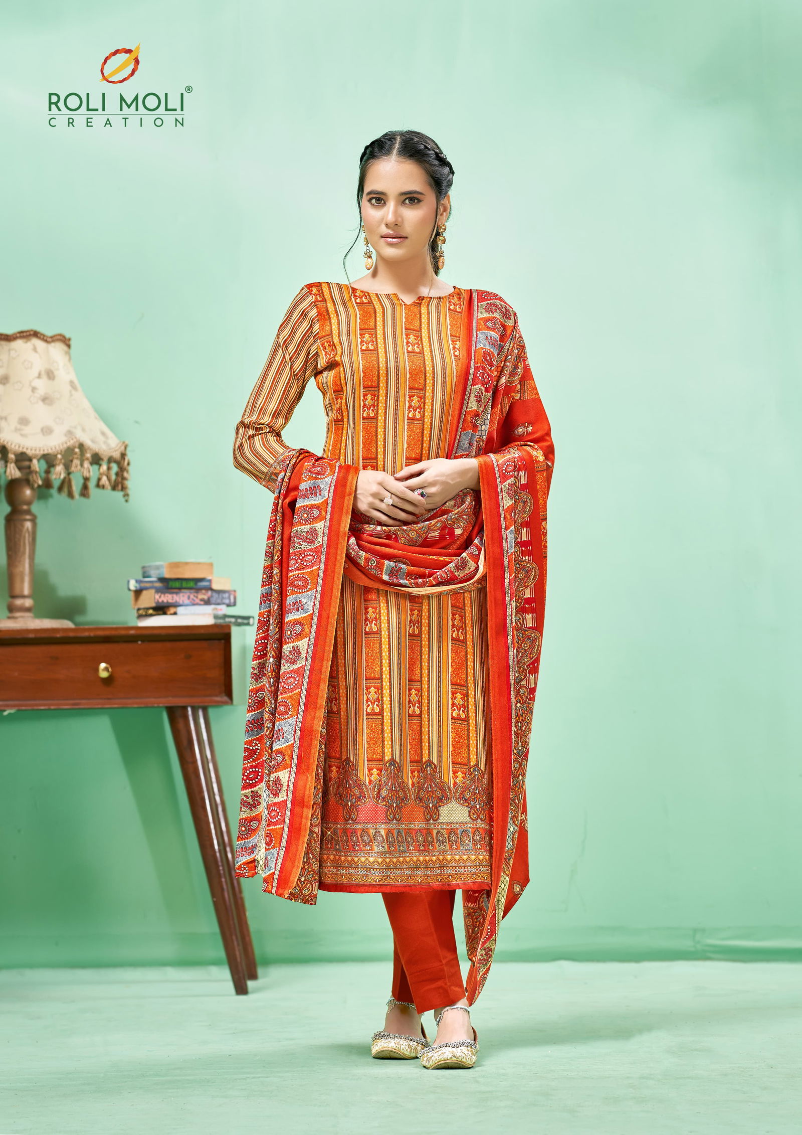 Andaaz By Roli Moli Pashmina Printed Readymade Dress Wholesale Price In Surat
